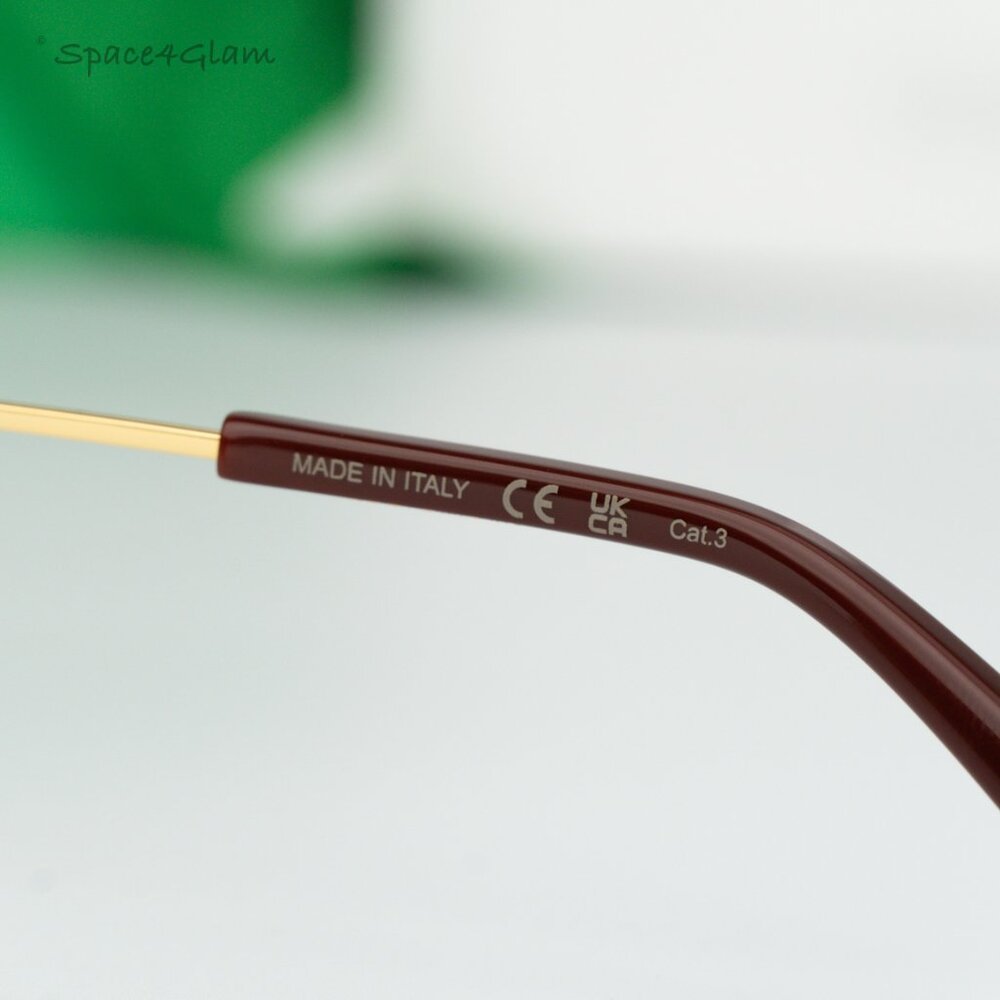 BRAND NEW Bottega Veneta BV1301S 003 Gold Brown Split Panthos Unisex Sunglasses - Picture 7 of 11